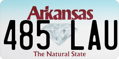 AR license plate 485LAU