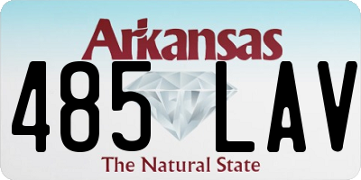 AR license plate 485LAV