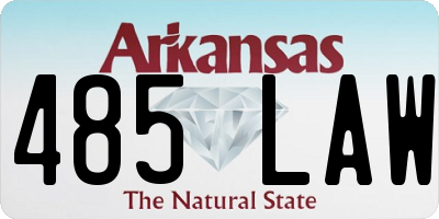AR license plate 485LAW