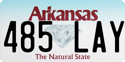 AR license plate 485LAY