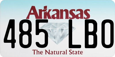AR license plate 485LBO