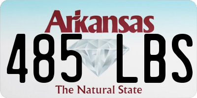 AR license plate 485LBS