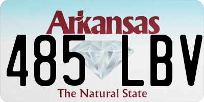 AR license plate 485LBV
