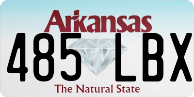 AR license plate 485LBX