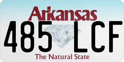 AR license plate 485LCF
