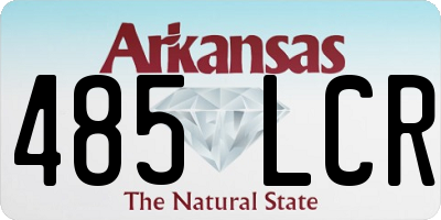 AR license plate 485LCR