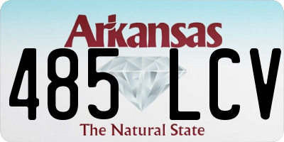 AR license plate 485LCV