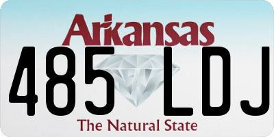 AR license plate 485LDJ