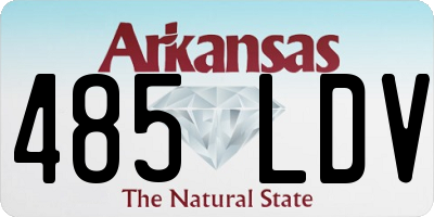 AR license plate 485LDV