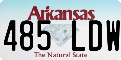 AR license plate 485LDW
