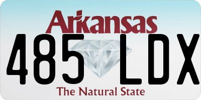 AR license plate 485LDX
