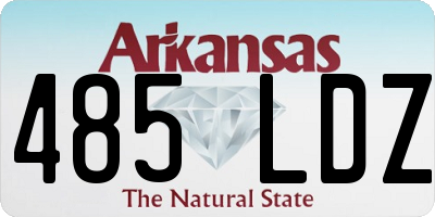 AR license plate 485LDZ