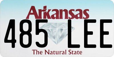 AR license plate 485LEE