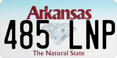 AR license plate 485LNP