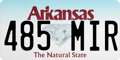 AR license plate 485MIR