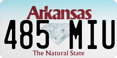 AR license plate 485MIU