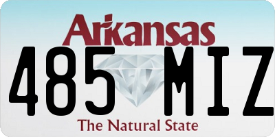 AR license plate 485MIZ