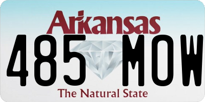 AR license plate 485MOW