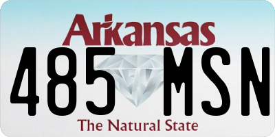 AR license plate 485MSN