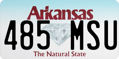 AR license plate 485MSU