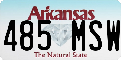AR license plate 485MSW