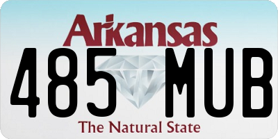 AR license plate 485MUB