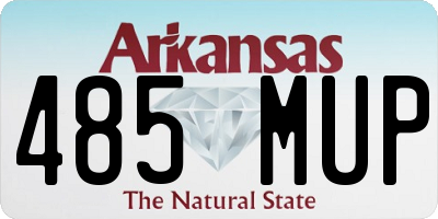 AR license plate 485MUP