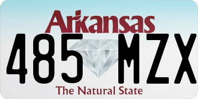 AR license plate 485MZX