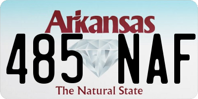 AR license plate 485NAF