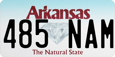 AR license plate 485NAM