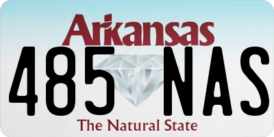 AR license plate 485NAS
