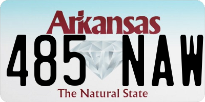 AR license plate 485NAW