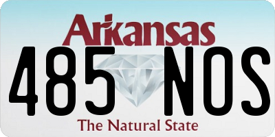 AR license plate 485NOS