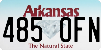 AR license plate 485OFN