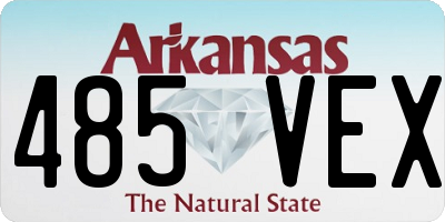 AR license plate 485VEX
