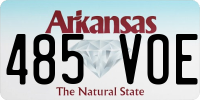 AR license plate 485VOE