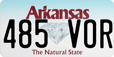 AR license plate 485VOR