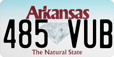 AR license plate 485VUB