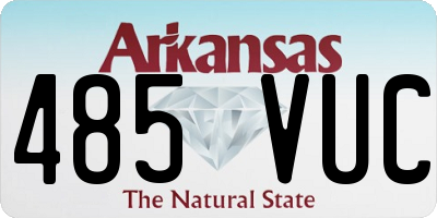 AR license plate 485VUC