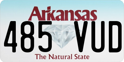 AR license plate 485VUD