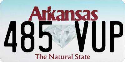 AR license plate 485VUP