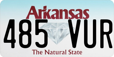 AR license plate 485VUR