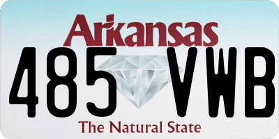 AR license plate 485VWB
