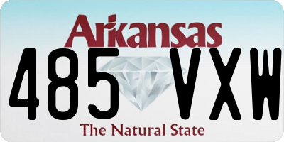 AR license plate 485VXW
