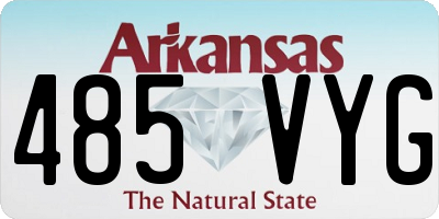 AR license plate 485VYG