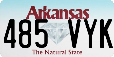 AR license plate 485VYK