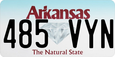 AR license plate 485VYN