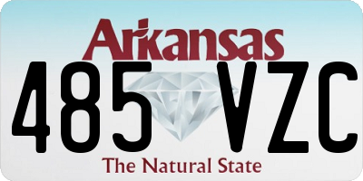AR license plate 485VZC