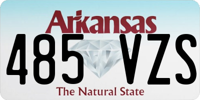 AR license plate 485VZS