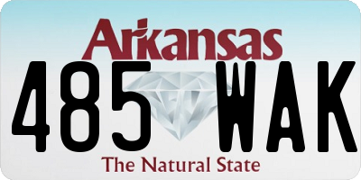 AR license plate 485WAK